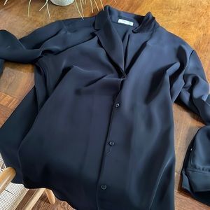 Black button down blouse